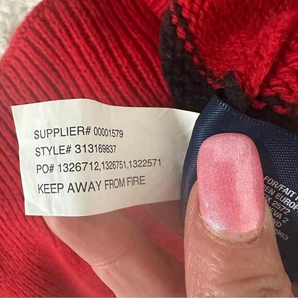 Ralph Lauren Kids Red Blue long Cut Asymmetrical Knit Sleeves Sweater Vest 8-10 - Picture 6 of 11